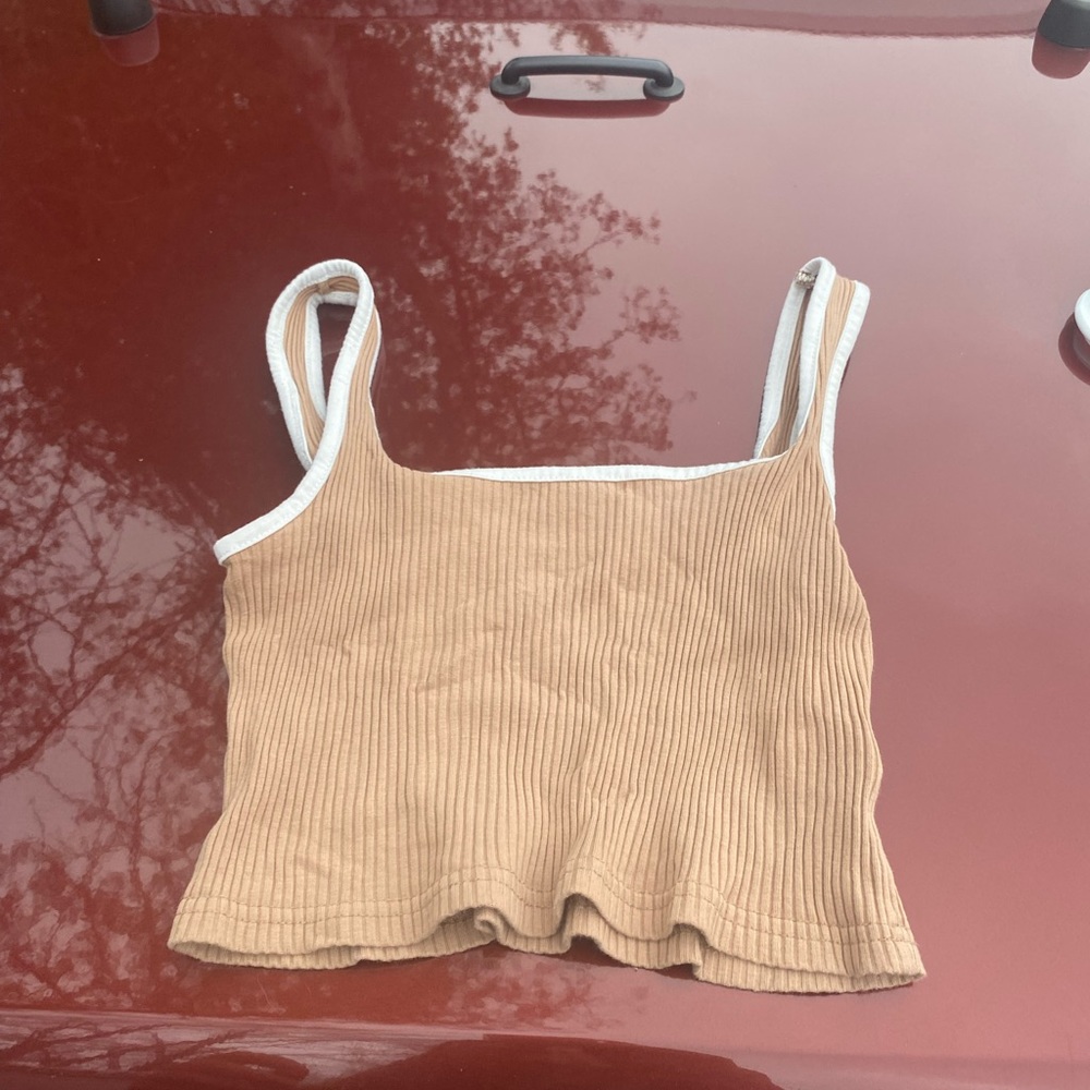 tan tank top, from romwe, worn 1 or 2 times.